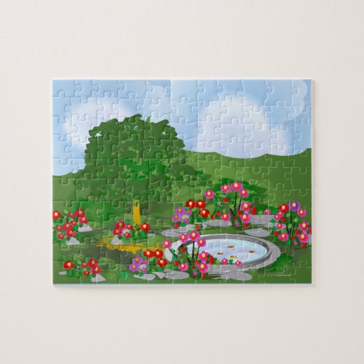 Hoek Tuin Kunstpuzzel Legpuzzel (Horizontaal)