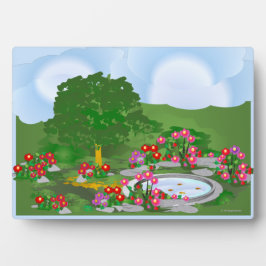 Hoek tuintafelbladplaat met ezel fotoplaat