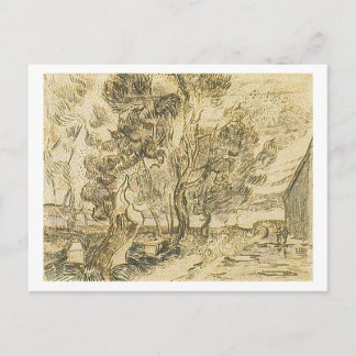 Hoek van asiel en tuin, Vincent van Gogh Briefkaart