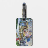 Hoek van Bagagelabel voor vliegende varkens en wij (Achterkant verticaal)