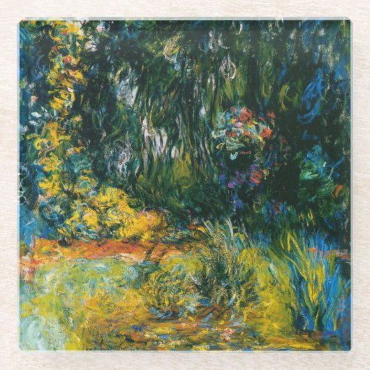 Hoek van de Nympheas Basin - Claude Monet Glazen Onderzetter (Voorkant)