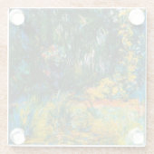 Hoek van de Nympheas Basin - Claude Monet Glazen Onderzetter (Achterkant)
