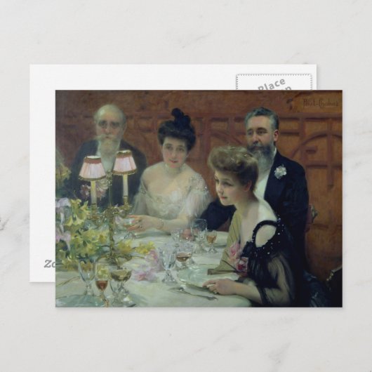 Hoek van de tabel, 1904 briefkaart (Voorkant / Achterkant)