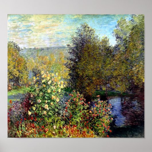 Hoek van de tuin door Monet Print (Voorkant)