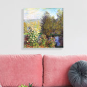 Hoek van de tuin in Montgeron - Claude Monet Canvas Afdruk (Insitu (Woonkamer))