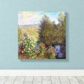 Hoek van de tuin in Montgeron - Claude Monet Canvas Afdruk (Insitu (Houten vloer))