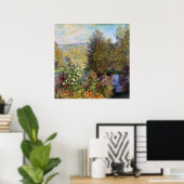Hoek van de tuin in Montgeron - Claude Monet Poster (Thuiskantoor)