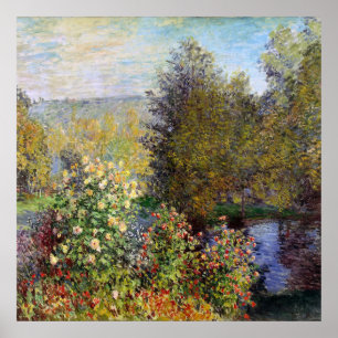 Hoek van de tuin in Montgeron - Claude Monet Poster