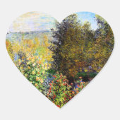 Hoek van de tuin in Montgeron Hart Sticker (Voorkant)