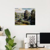 Hoek van de tuin in Montgeron Poster (Thuiskantoor)