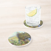 Hoek van de tuin in Montgeron Zandsteen Onderzetter (Zijkant)