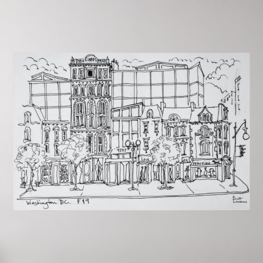 Hoek van F en 9th Street | Washington DC, VS Poster (Voorkant)