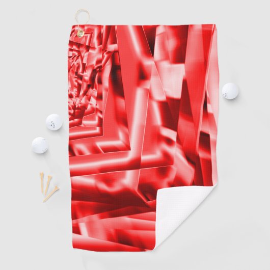 hoek van hellende vierkantjes, rood tot witachtig golfhanddoek (Insitu)