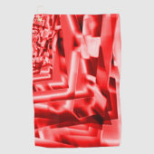 hoek van hellende vierkantjes, rood tot witachtig golfhanddoek (Voorkant)