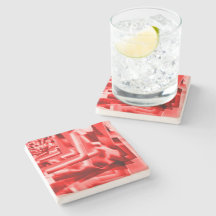 hoek van hellende vierkantjes, rood tot witachtig