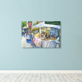 Hoek van het Boerderij van de Vliegende Varken en  Canvas Afdruk (Insitu (Houten vloer))