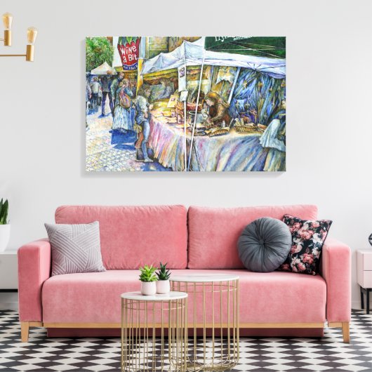 Hoek van het Boerderij van de Vliegende Varken en Canvas Afdruk (Insitu (Woonkamer))