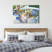 Hoek van het Boerderij van de Vliegende Varken en  Canvas Afdruk (Insitu (Slaapkamer))