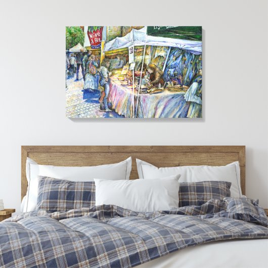 Hoek van het Boerderij van de Vliegende Varken en Canvas Afdruk (Insitu (Slaapkamer))