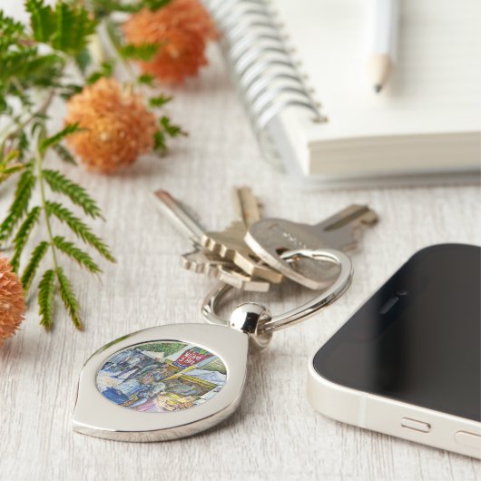 Hoek van het Boerderij van de Vliegende Varken en Sleutelhanger (Zijkant)