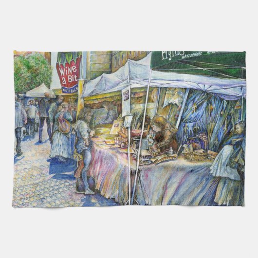 Hoek van het Boerderij van de Vliegende Varken en Theedoek (Horizontaal)