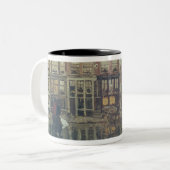 Hoek van Leidsche Square, Amsterdam Tweekleurige Koffiemok (Voorkant links)
