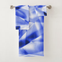 Hoek van vierkante stukken acryl, blauw tot wit