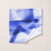 Hoek van vierkante stukken acryl, blauw tot wit bad handdoek (Wasdoekje)