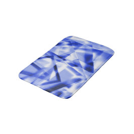 Hoek van vierkante stukken acryl, blauw tot wit badmat