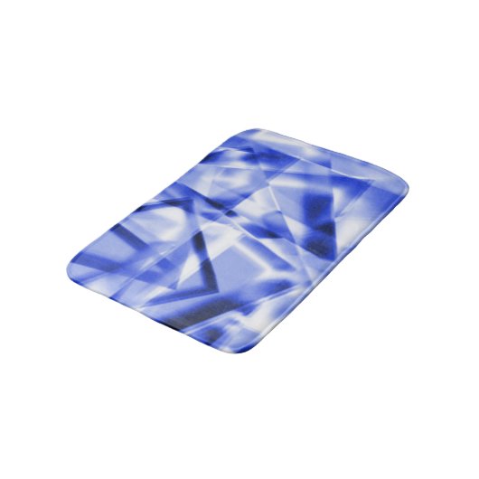 Hoek van vierkante stukken acryl, blauw tot wit badmat (Gekanteld)