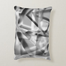 Hoek van vierkante stukken acryl, grijs tot wit accent kussen