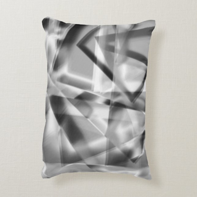 Hoek van vierkante stukken acryl, grijs tot wit accent kussen (Achterkant (Verticaal))