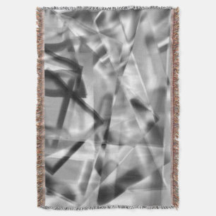 Hoek van vierkante stukken acryl, grijs tot wit deken