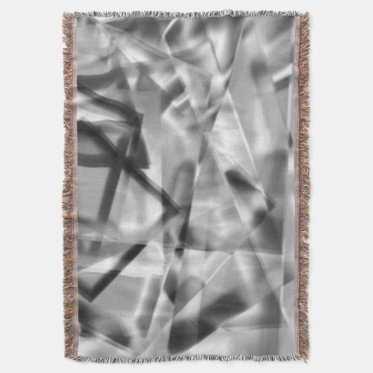 Hoek van vierkante stukken acryl, grijs tot wit deken (Voorkant Verticaal)