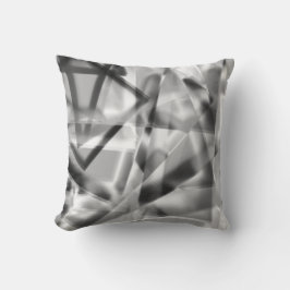 Hoek van vierkante stukken acryl, grijs tot wit kussen