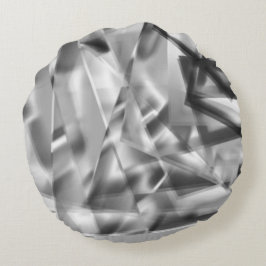 Hoek van vierkante stukken acryl, grijs tot wit rond kussen