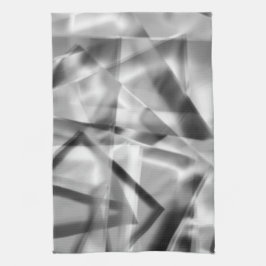 Hoek van vierkante stukken acryl, grijs tot wit theedoek