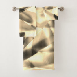 Hoek van vierkante stukken acryl, lichtbeige bad handdoek