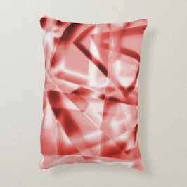 Hoek van vierkante stukken acryl, rood tot zalm accent kussen