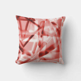 Hoek van vierkante stukken acryl, rood tot zalm kussen