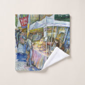 hoek vliegende varkens en wijn A bit Bad Handdoek (Wasdoekje)