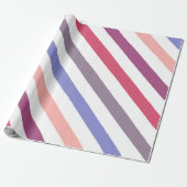 Hoek Waterverf Stripes Cadeaupapier (Uitgerold)