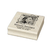 Hoek Wervelt Vierkant Lijst Aangepast Fotoadres Rubberstempel (Stempel)