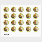 Hoek Wing Comma Butterfly-reeks Ronde Sticker (Vel)