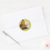 Hoek Wing Comma Butterfly-reeks Ronde Sticker (Envelop)