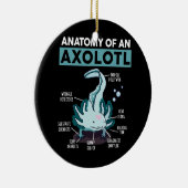 Hoekanatomie van een Axolotl salamander Keramisch Ornament (Rechts)