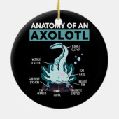 Hoekanatomie van een Axolotl salamander Keramisch Ornament (Achterkant)