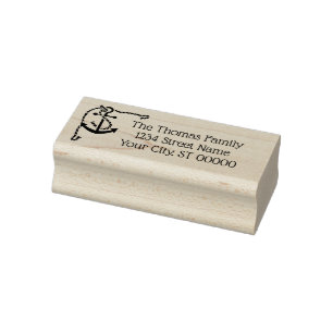 Hoekanker met Touw Rubberstempel