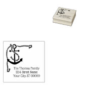 Hoekanker met Touw Rubberstempel (Gestempeld)