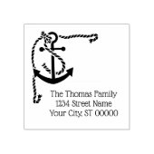 Hoekanker met Touw Rubberstempel (Afrduk)